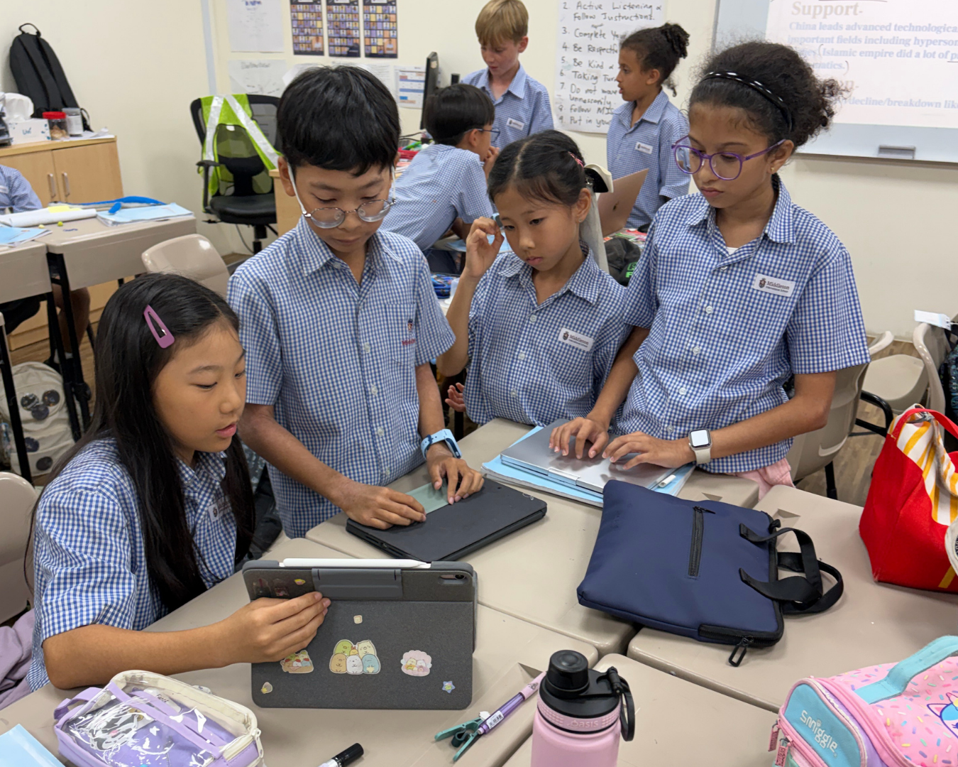 Primary Years students discussing the natural water cycle and water scarcity