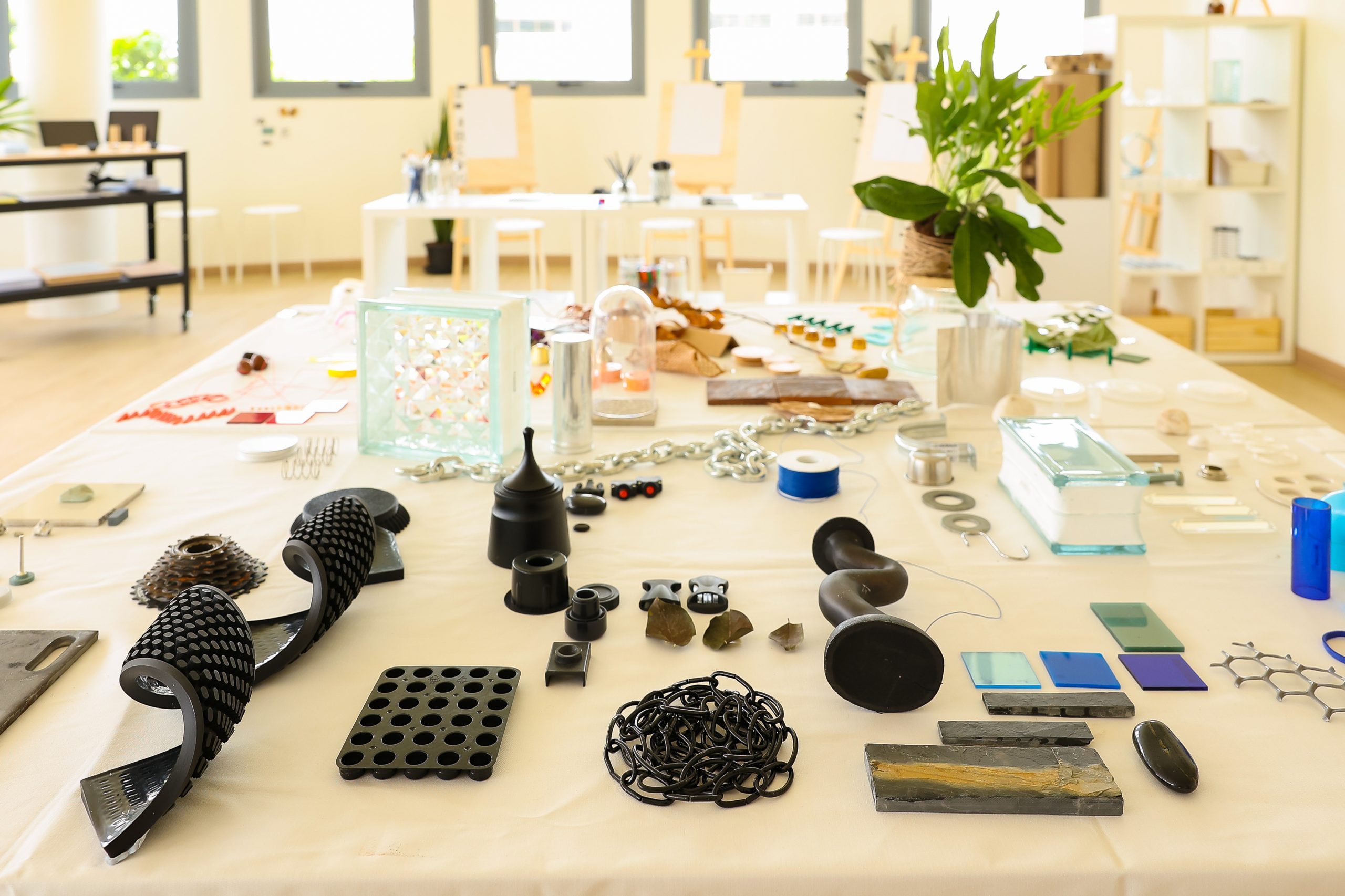 Children exploring open-ended materials
